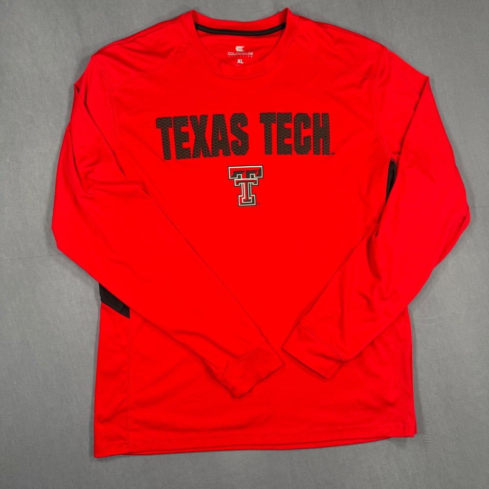 Texas Tech Red Raiders Colosseum Men's XL Long Sleeve Performance Shirt NCAA